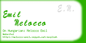 emil melocco business card